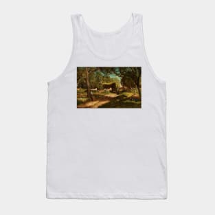 Animated Landscape of Small Characters by Adolphe Monticelli Tank Top